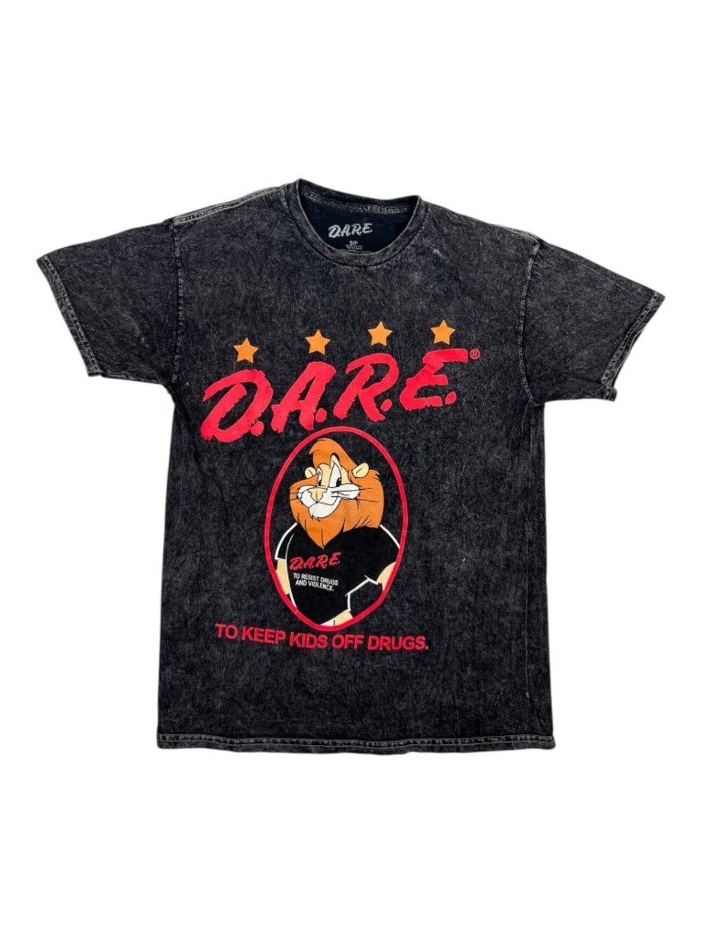 Vintage Dare To Keep Kids Off Drugs T-Shirt Size Small Lion Retro Vintage
